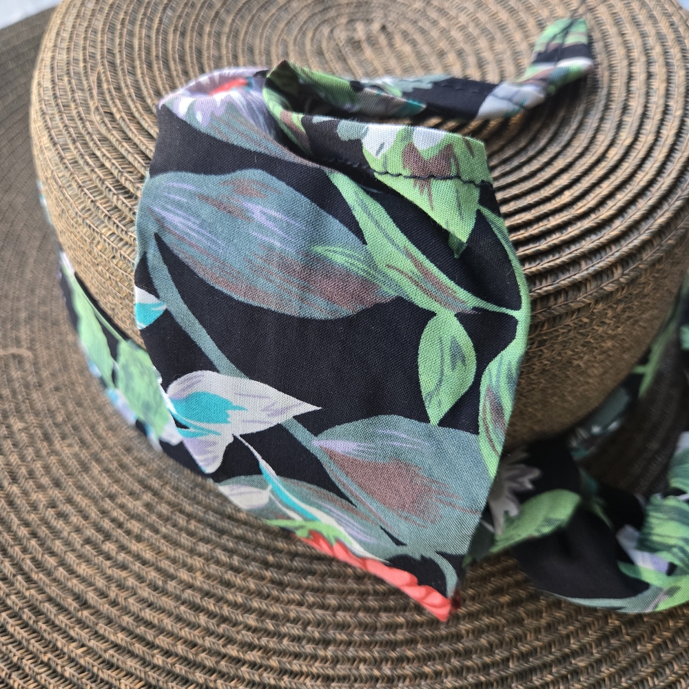 San Diego Hat Company Floral Band Brown Sun Hat - Picture 9 of 12